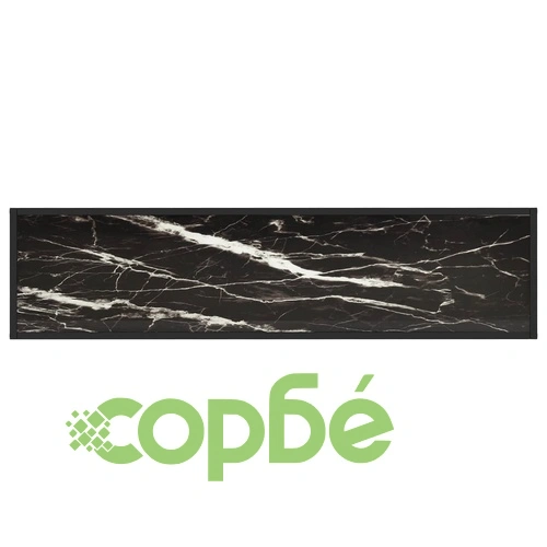 Конзолна маса, черна, 140x35x75 cм, закалено стъкло ➤ топ цена ➤ sorbe.bg