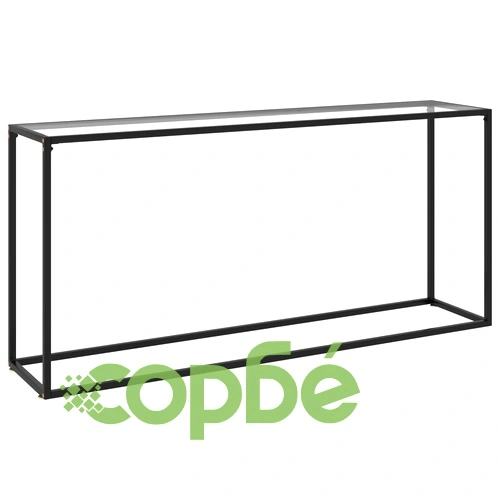 Конзолна маса, прозрачна, 160x35x75 cм, закалено стъкло ➤ топ цена ➤ sorbe.bg