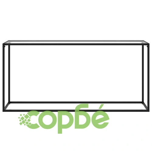 Конзолна маса, черна, 160x35x75 cм, закалено стъкло ➤ топ цена ➤ sorbe.bg