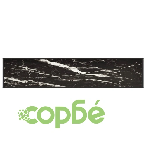 Конзолна маса, черна, 160x35x75 cм, закалено стъкло ➤ топ цена ➤ sorbe.bg