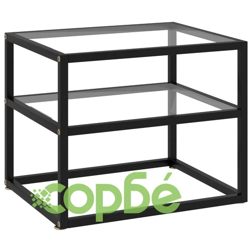 Конзолна маса, прозрачна, 50x40x40 cм, закалено стъкло ➤ топ цена ➤ sorbe.bg