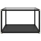 322891  Coffee Table Transparent and Black 60x60x35 cm Tempered Glass