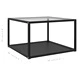 322891  Coffee Table Transparent and Black 60x60x35 cm Tempered Glass