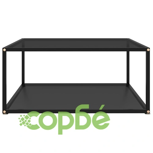 322893  Coffee Table Black 80x80x35 cm Tempered Glass ➤ топ цена ➤ sorbe.bg