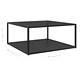 322893  Coffee Table Black 80x80x35 cm Tempered Glass