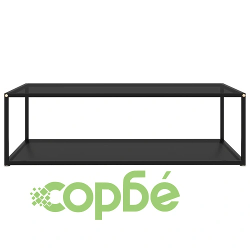 322903  Coffee Table Black 120x60x35 cm Tempered Glass ➤ топ цена ➤ sorbe.bg
