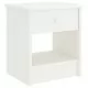 Нощно шкафче, бяло, 35x30x40 см, бор масив