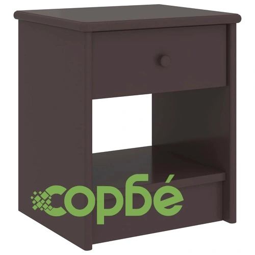 Нощно шкафче, тъмнокафяво, 35x30x40 см, бор масив ➤ топ цена ➤ sorbe.bg