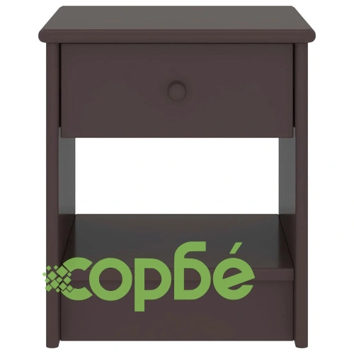 Нощно шкафче, тъмнокафяво, 35x30x40 см, бор масив ➤ топ цена ➤ sorbe.bg