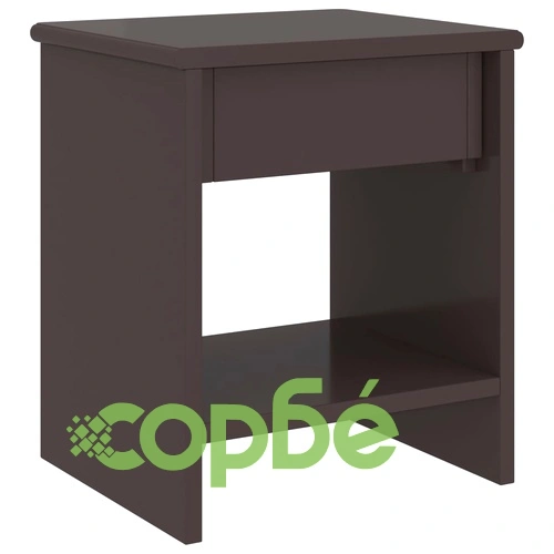 Нощно шкафче, тъмнокафяво, 35x30x40 см, бор масив ➤ топ цена ➤ sorbe.bg