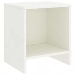 Нощно шкафче, бяло, 35x30x40 см, бор масив