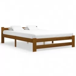 Рамка за легло, меденокафява, бор масив, 180x200 см