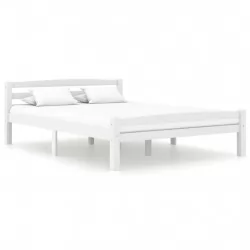 Рамка за легло, бяла, бор масив, 120х200 см