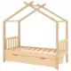 Рамка за детско легло с чекмедже, бор масив, 80x160 см