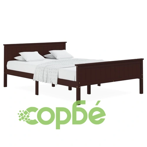 Рамка за легло, тъмнокафява, бор масив, 160x200 см ➤ топ цена ➤ sorbe.bg