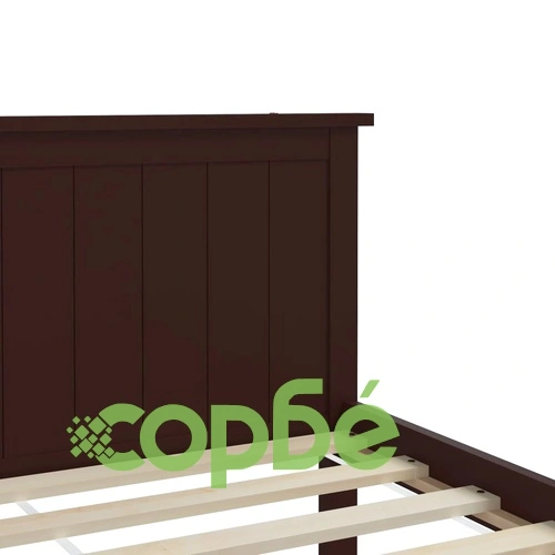 Рамка за легло, тъмнокафява, бор масив, 160x200 см ➤ топ цена ➤ sorbe.bg