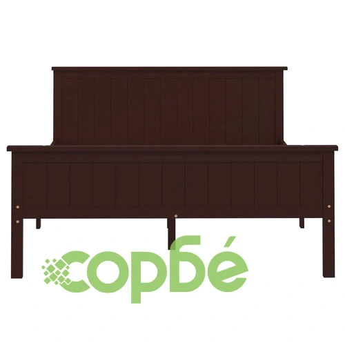 Рамка за легло, тъмнокафява, бор масив, 160x200 см ➤ топ цена ➤ sorbe.bg