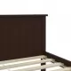 Рамка за легло, тъмнокафява, бор масив, 200x200 см