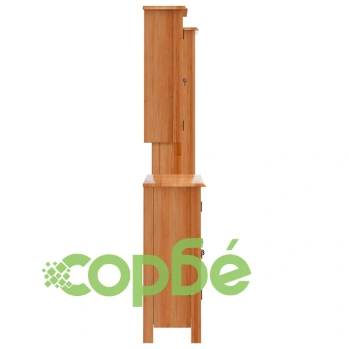 Комплект мебели за баня, 4 части, масивна борова дървесина ➤ топ цена ➤ sorbe.bg