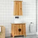 Комплект мебели за баня, 2 части, масивна борова дървесина
