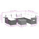 Градински комплект диван с възглавници 8 части черен полиратан