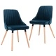 323051  Dining Chairs 2 pcs Blue Velvet