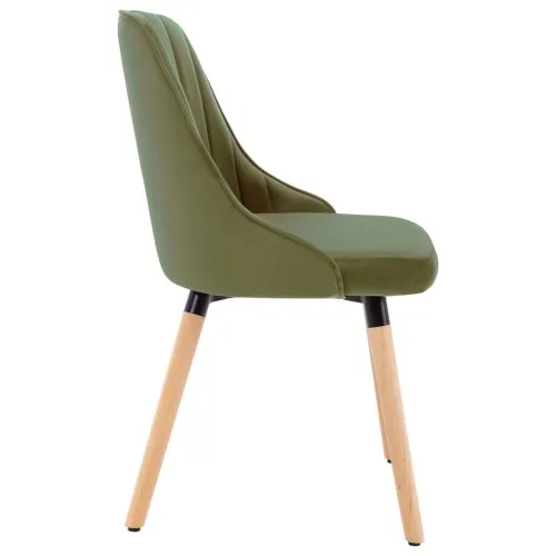 323055  Dining Chairs 2 pcs Light Green Velvet ➤ топ цена ➤ sorbe.bg