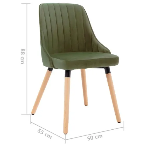 323055  Dining Chairs 2 pcs Light Green Velvet ➤ топ цена ➤ sorbe.bg