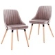 323056  Dining Chairs 2 pcs Pink Velvet