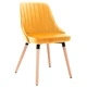 323059  Dining Chairs 2 pcs Yellow Velvet