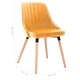 323059  Dining Chairs 2 pcs Yellow Velvet