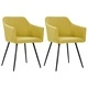 323098  Dining Chairs 2 pcs Green Fabric