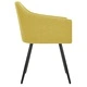 323098  Dining Chairs 2 pcs Green Fabric