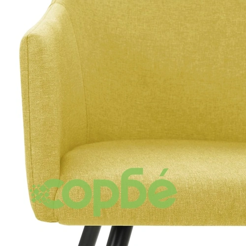 323098  Dining Chairs 2 pcs Green Fabric ➤ топ цена ➤ sorbe.bg