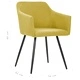323098  Dining Chairs 2 pcs Green Fabric