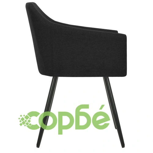323099  Dining Chairs 2 pcs Black Fabric ➤ топ цена ➤ sorbe.bg