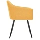 323100  Dining Chairs 2 pcs Yellow Fabric