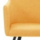 323100  Dining Chairs 2 pcs Yellow Fabric