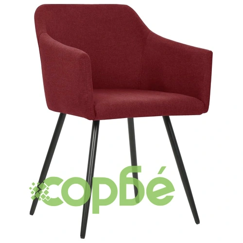 323101  Dining Chairs 2 pcs Wine Red Fabric ➤ топ цена ➤ sorbe.bg
