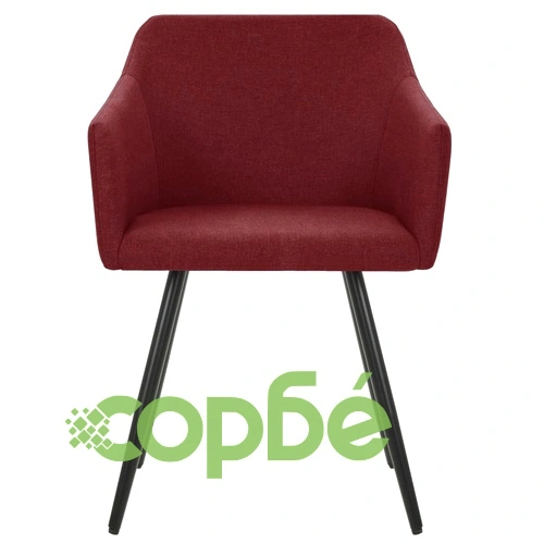 323101  Dining Chairs 2 pcs Wine Red Fabric ➤ топ цена ➤ sorbe.bg