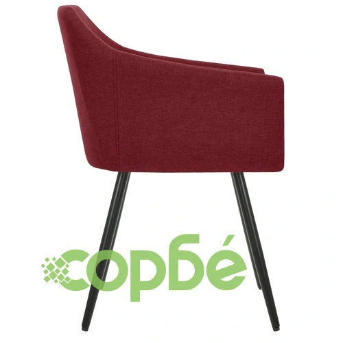 323101  Dining Chairs 2 pcs Wine Red Fabric ➤ топ цена ➤ sorbe.bg