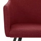 323101  Dining Chairs 2 pcs Wine Red Fabric