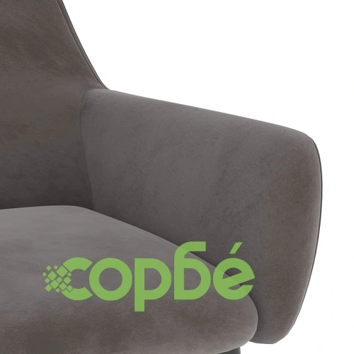 Трапезни столове, 2 бр, тъмносиви, кадифе ➤ топ цена ➤ sorbe.bg