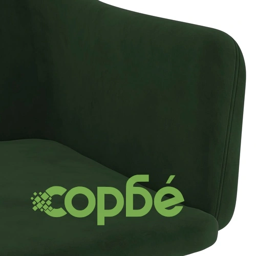 Трапезни столове, 2 бр, тъмнозелени, кадифе ➤ топ цена ➤ sorbe.bg