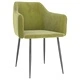 Трапезни столове, 2 бр, светлозелени, кадифе