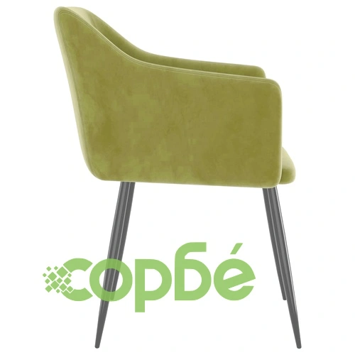 Трапезни столове, 2 бр, светлозелени, кадифе ➤ топ цена ➤ sorbe.bg