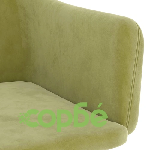 Трапезни столове, 2 бр, светлозелени, кадифе ➤ топ цена ➤ sorbe.bg