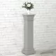 Класическа стойка за цветя, квадратна, сива, 17x17x66 см, МДФ