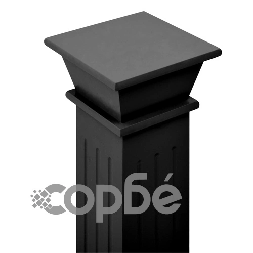Класическа стойка за цветя, квадратна, черна, 17x17x66 см, МДФ ➤ топ цена ➤ sorbe.bg
