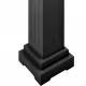 Класическа стойка за цветя, квадратна, черна, 17x17x66 см, МДФ
